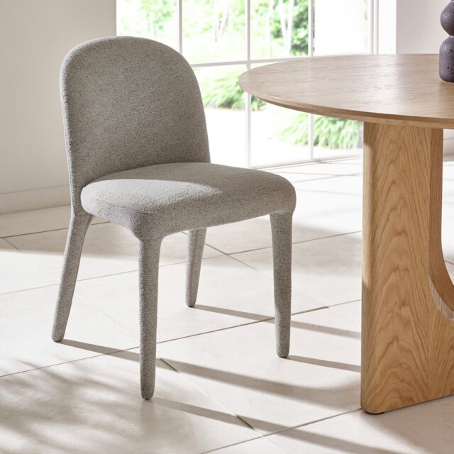 Julian Bowen Holly Pair of Fabric Dining Chairs - Graphite - image 1
