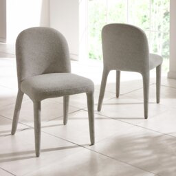 Julian Bowen Holly Pair of Fabric Dining Chairs - Graphite - thumbnail 2
