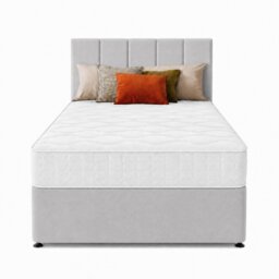 Silentnight Marlow 1000 Mirapocket Superking Divan Bed - Light Grey - thumbnail 2