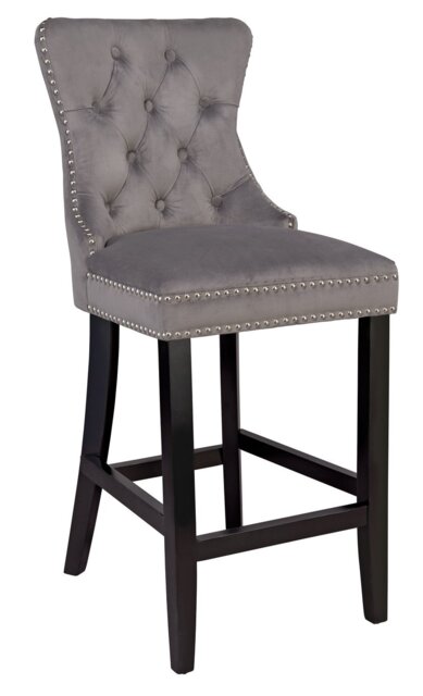 Argos Home Princess Stud Bar Stool - Charcoal - image 1