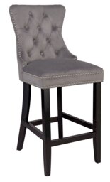 Argos Home Princess Stud Bar Stool - Charcoal - thumbnail 1