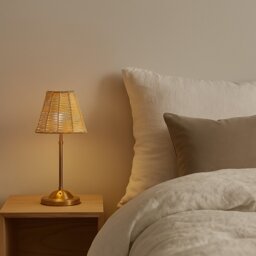 Searchlight Rattan Rechargeable LED Table Lamp - Natural - thumbnail 2