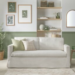 Habitat Arlo Fabric 3 Seater Sofa - Natural - thumbnail 2
