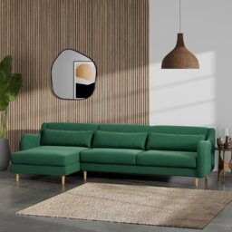 Habitat Turnmill Left Hand Corner Sofa - Green - thumbnail 2