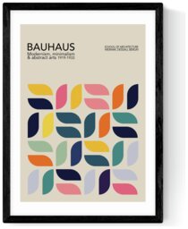 East End Prints Bauhaus Petals Black Frame Art Print - A3 - thumbnail 2