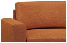 Hutch Fabric Block Arm Armchair - Rust - thumbnail 2