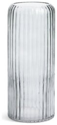 Habitat Tall Ribbed Glass Vase - Clear - thumbnail 1