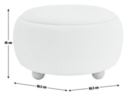 Habitat Adeline Round Coffee Table - Cream - thumbnail 2