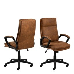 Furniture To Go Brad Faux Leather Office Chair - Brown - thumbnail 2
