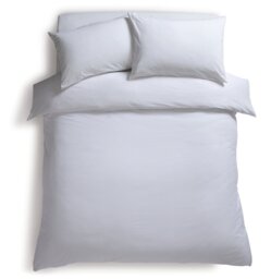 Habitat Stonewashed Cotton Plain White Bedding Set - Double - thumbnail 1