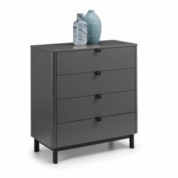 Julian Bowen Chole 4 Drawer Chest - Dark Grey - thumbnail 2