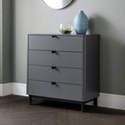 Julian Bowen Chole 4 Drawer Chest - Dark Grey