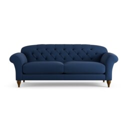 Habitat Brooker Fabric 4 Seater Sofa - Blue - Dark Leg