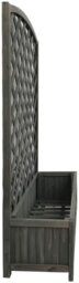 Large Lattice Wooden Planter - Grey - thumbnail 2