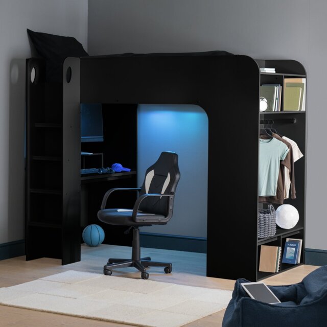Habitat Artemis Gaming Cube High Sleeper Bed & Mattress - image 1