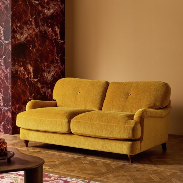 Habitat Eleanor Fabric 2 Seater Sofa - Yellow - image 1