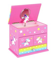 Mele Unicorn Jewellery Box with 3 Drawers - thumbnail 2