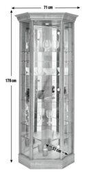 Argos Home 7 Shelf Corner Glass Display Cabinet -  Natural - thumbnail 2