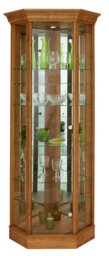 Argos Home 7 Shelf Corner Glass Display Cabinet -  Natural