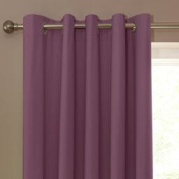 Habitat Plain Blackout Eyelet Curtains - Plum - thumbnail 1