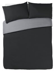 Habitat Easycare Two Tone Grey & Black Bedding Set - King - thumbnail 2