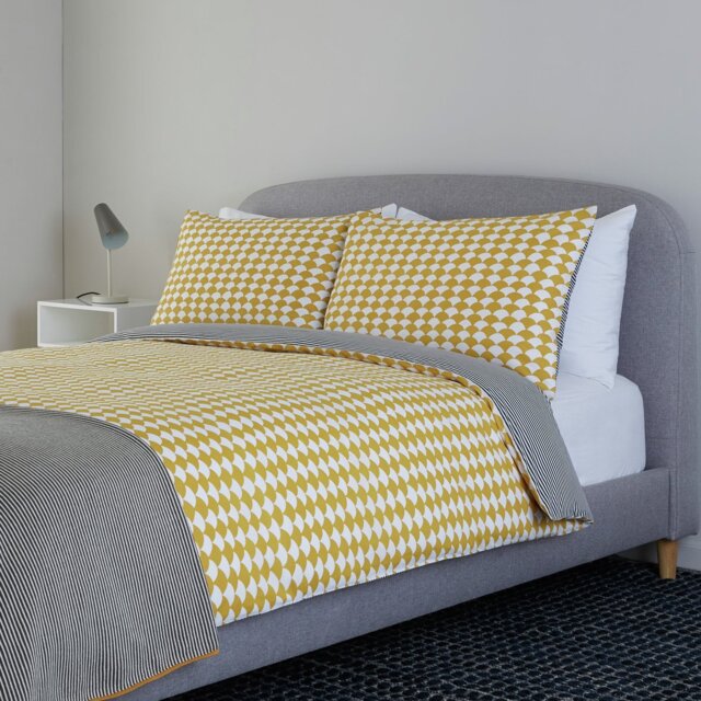 Habitat Scallop Cotton Standard Pillowcase Pair - Mustard - image 1