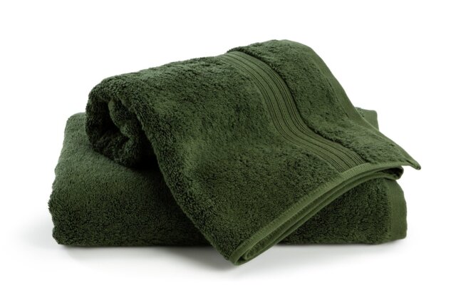 Habitat Egyptian Cotton 2 Piece Face Cloths - Forest Green - image 1