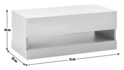 Galicia Coffee Table - Grey - thumbnail 2