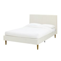 Argos Home Ada Kingsize Velvet Bed Frame - Natural - thumbnail 2