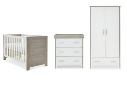 Obaby Nika 3 Piece Nursery Furniture Set - Grey Wash & White - thumbnail 2