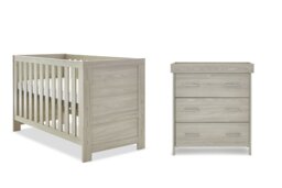 Obaby Nika 2 Piece Nursery Furniture Set - Grey Wash - thumbnail 1