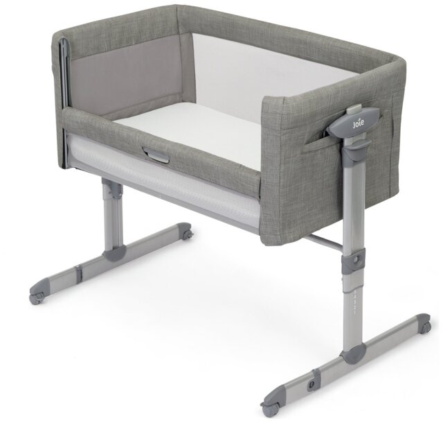 Joie Roomie Glide Gliding Bedside Crib - Foggy Grey - image 1