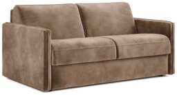 Jay-Be Slim Velvet 3 Seater Sofa Bed - Beige - thumbnail 1