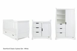 Obaby Stamford Classic Sleigh 3 Piece Nursery Set  - White - thumbnail 2