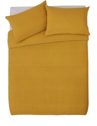 Habitat Cotton Rich 180 TC Plain Yellow Bedding Set - Double