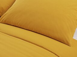 Habitat Cotton Rich 180 TC Plain Yellow Bedding Set - Double - thumbnail 2