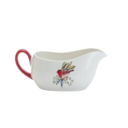 Argos Home Robin Stoneware Gravy Boat - White - thumbnail 1
