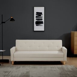 Habitat Brooks Fabric Clic Clac Sofa Bed - Natural - thumbnail 1