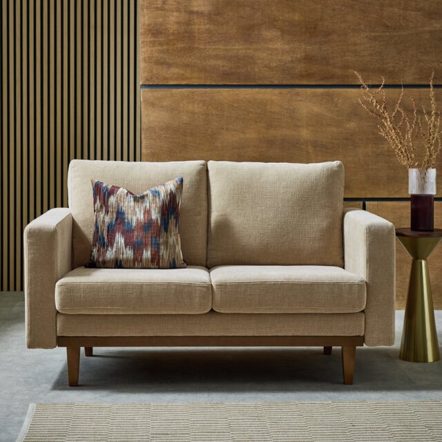 Habitat Della Fabric 2 Seater Sofa - Natural - image 1
