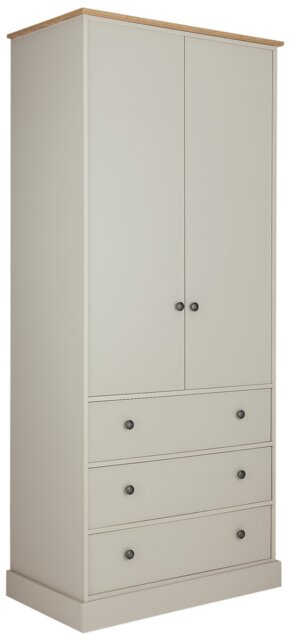 Argos Home Kensington 2Dr 3Drw Wardrobe - Grey & Oak Effect - image 1