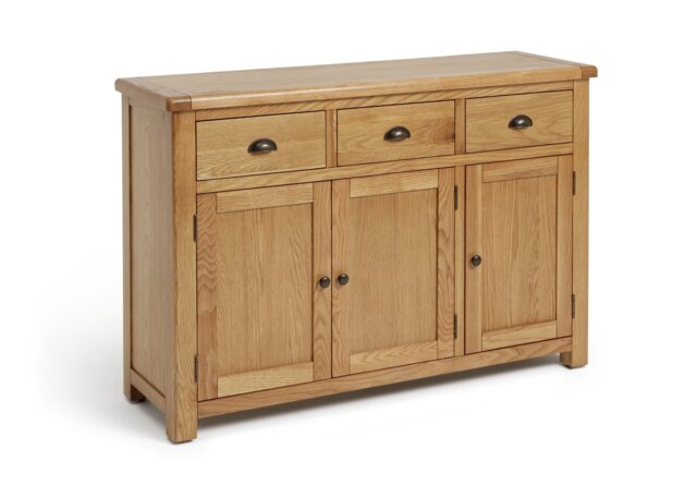 Argos Home Kent 3 Door 3 Drawer Oak Sideboard - Natural - image 1