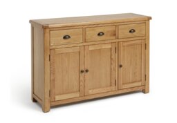 Argos Home Kent 3 Door 3 Drawer Oak Sideboard - Natural - thumbnail 1