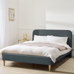 Argos Home Mya Kingsize Fabric Bed Frame - Blue