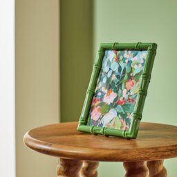 """Habitat Bamboo Effect Green Picture Frame - 4x6"""""""