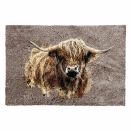 Bree Merryn Blair Highland Cow Brown Doormat - 50x75cm - thumbnail 2