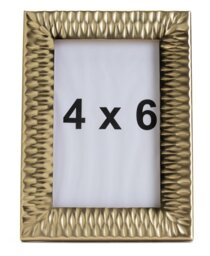 """Habitat Gold Metal Hammered Picture Frame - 4x6""""""" - thumbnail 1