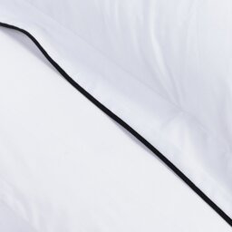 Habitat Cotton 200TC Oxford Edge White Bedding Set - Single - thumbnail 2
