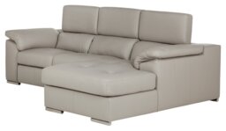 Argos Home Valencia Right Hand Corner Chaise Sofa - Grey - thumbnail 1