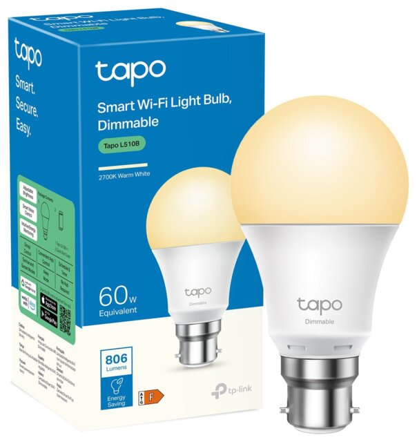 Tapo L510B Dimmable Smart Wi-Fi LED White Light Bulb- B22 - image 1