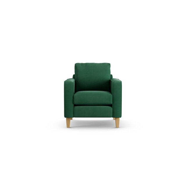 Habitat Flint Fabric Armchair - Green - Ash Leg - image 1